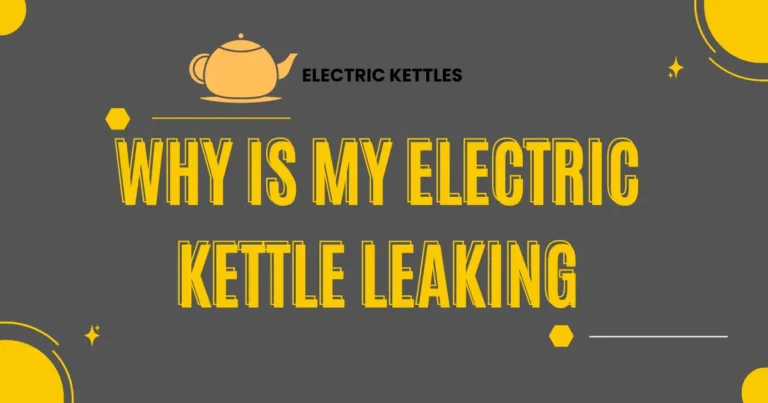 leaking electric kettle with water dripping from the spout